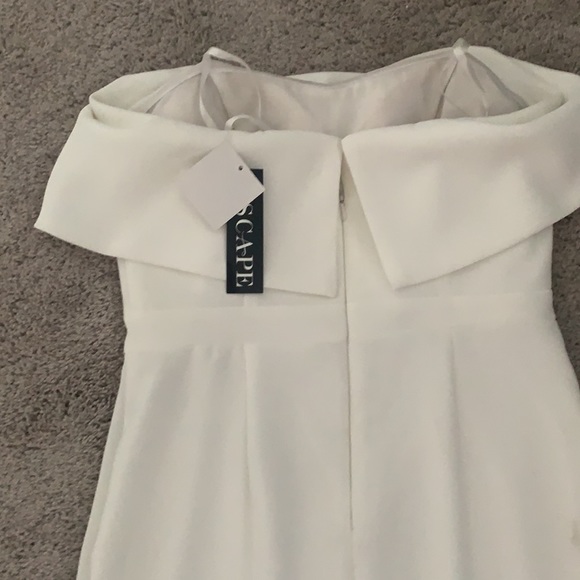 Xscape White Ruffle Strapless Dress - NWT - Picture 7 of 7